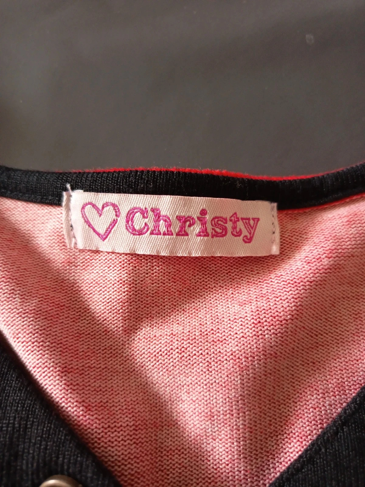 Túnica holgada roja y negra Christy – photo 3